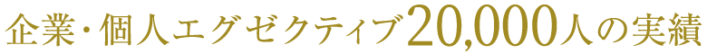 企業・個人エグゼクティブ20,000人の実績